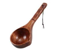 NOLITOY Ergonomic Wooden Ladle for Water Scooping Long Handle Bath Spoon Sauna Dipper Traditional Chinese Style Smooth Finish Multiuse Easy to Clean