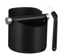 NOLITOY Espresso Knock Box Coffee Ground Dump Bin Stainless Steel Grind Waste Container with Detachable Knock Bar and Cleaning Brush Non-slip Pad for Coffee Shops