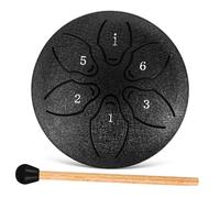 NOLITOY Ethereal Tongue Drum Rain Metal and Wood Hand Percussion Instrument with Mallets and Music Book Portable Outdoor Drum for Adults Garden Music