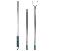 Nolitoy Extendable Clothes Pole with Hook Splicing Design for Wardrobe and Balcony Clothes Drying Long Reach Lightweight Aluminium Alloy Rod 131cm