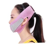 NOLITOY Face-lifting V Strap Thin Face Band Elastic Chin Support for Double Chin Reduction and Slimming Pink Small for Firm Contouring and Snore Prevention