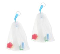 NOLITOY Facial Foaming Nets 2pcs Small Soap Saver Bags Portable Bubble Making Mesh Pouches for Face Cleansing Suitable for Daily Skincare Use