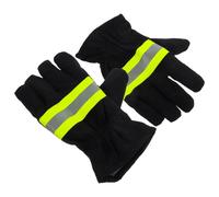 NOLITOY Firefighter Protective Gloves for Men Thick Fire-Resistant Insulation Gloves with Reflective Strips One Size Fits for Fire Extinguishing and Heat Protection