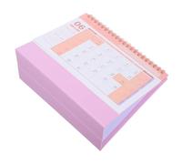 NOLITOY Flip Desktop Calendar with Twin Wire Binding Medium Pink Table Planner for Home and Office Lightweight Tear Resistant Paper Year Dragon Theme Minimalist Design for Scheduling and