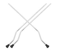 NOLITOY Floor Tom Drum Legs 3Pcs Metal Replacement Feet Anti-Slip Pads Silver for Band Practice and Stage Use