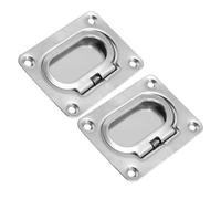 NOLITOY Flush Mount Handle for Marine Applications Versatile Use 2 Sets Stainless Steel Recessed Pull with Easy Installation for Boat Deck Hatch and Locker