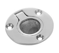 NOLITOY Flush Mount Recessed Hatch Pull Handle for Marine and Yacht Decks, Stainless Steel 316 with Smooth Surface and Comfortable Grip, Includes Mount Screws, round Elegant Appearance