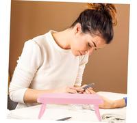 NOLITOY Foldable Nail Art Hand Cushion with Elevated Height for Comfortable Manicure Hand Rest Pink Pillow Reduces Fatigue Easy to Clean and Maintain for Salon and Home Use