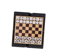 NOLITOY Foldable Portable Chess and Checkers Board Plastic International Draughts Game Travel Set for Adults with Clipboard Design