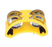 NOLITOY Foot Tambourine with Double Row Jingle Bells Percussion Instrument for Stage Performance Parties Dance Music Practice Comfortable Elastic Band for Easy Wear