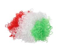 NOLITOY Football Fan Fluffy Afro Wig with Mexico Flag Colors, National Flag Themed Soccer Supporter Costume Accessory for Men and Women, Sports Fan Headwear for Football Matches and