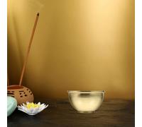 NOLITOY Golden Pure Copper Buddhist Offering Bowl Smooth Polished Surface Anti-Aging Holy Water Cup for Tibetan Temples Compact and Stable Design Gift for Buddhism Enthusiasts and Ritual