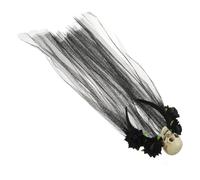 NOLITOY Gothic Skull Veil Headband Halloween Hair Accessory Comfortable Cloth Design for Parties for Cosplay Rave Day Dead Celebrations