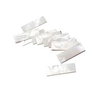 NOLITOY Guitar Dot Inlays Rectangular Shape 10 Pcs White Seashell Easy to Cut and Colour Fast for Neck and Fretboard for DIY Decoration on Fingerboard