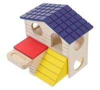 NOLITOY Hamster Castle Hideout House Small Pet Nest for Rats and Hamsters Wooden Unique Castle Style Design Safe to Play and Eat, for Home Decor and Year-round Use
