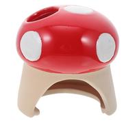 NOLITOY Hamster Mushroom House Ceramic Pet Nest Cooling Hideout Hut for Small Pets Sleeping Nest Habitat Decor Red Mushroom Shaped Hamster Hide Toy