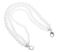 NOLITOY Hand-woven Pearl Shoe Chain for Women White K Wire Braided Boot Jewelry Charm Elegant Western Style Footwear Accessory with Lustrous Beaded Design