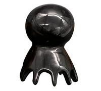 NOLITOY Handmade Natural Yak Horn Hair Comb for Scalp Massage and Hair Washing Non-static Black Buffalo Horn Comb for Women Spa Portable with Fine Polishing and Headache Relief