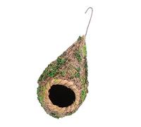 NOLITOY Handmade Straw Woven Bird Nest Hanging Pendant Birdhouse Natural Grass Material 1pcs for Garden and Outdoor Bird Cage Accessory