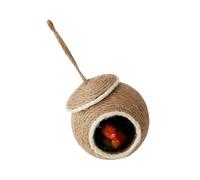 NOLITOY Hanging Rope Weaving Bird Nest for Parrot and Bird, Ball Shape Lanyard Style Hammock, Developing Balance and Coordination, for Home Cage Use