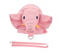 NOLITOY Harness with Leash Elephant Backpack for Soft Grip Anti-Lost Safety Harness Zipper Closure Bag for Outdoor Activities Pink