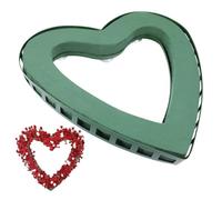 NOLITOY Heart Shape Floral Foam Block Suction Cup Base Plastic Plant Holder Wedding Car Decor Arrangement Supply Romantic Anniversary Centerpiece Blossom Stand Botany Display Wet Mud Brick 15.7 Inches