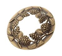NOLITOY Heat-gathering Candle Jar Cover with Built Aroma Lid Windproof Vintage Iron Candle Topper for Even Burning Decorative Pinecone Bronze Shade Enhances Home Ambiance