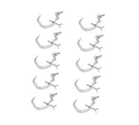 NOLITOY Heavy Duty Aluminum Light Hooks 10pcs Clamp Mounting Brackets 35-52mm for Concert and Event Lighting