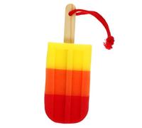 NOLITOY Ice Cream Shaped Exfoliating Shower Sponge Lightweight Body Wash Scrubber with Lanyard for Gentle Skin Cleaning and Rich Foam Portable Bath Sponge for Travel and Daily Use