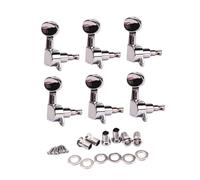 NOLITOY In Line Vintage Style Guitar Machine Heads Silver Tuning Pegs for Electric Guitar Replacement Metal Body String Pegs