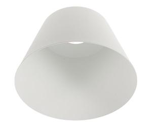 NOLITOY Industrial Barrel Iron Lamp Shade in White Enhanced Light Control and Easy Installation, Metal Pendant Lamp Shade Cover for Restaurant and Bars, Vintage Retro Chic Design