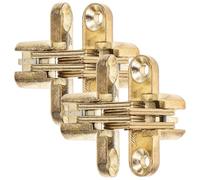 NOLITOY Invisible Concealed Cross Door Hinges Zinc Alloy 2Pcs Heavy Duty for Hidden Folding Doors and Furniture