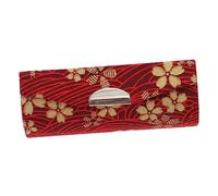 NOLITOY Japanese Style Lipstick Holder with Mirror Vintage Pocket Lipstick Case for Travel Camping and Parties Wave