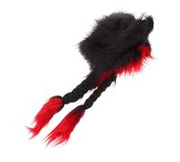 NOLITOY Kawaii Fuzzy Beanie Hat with Plush Animal Ears for Women Soft Faux Fur Winter Cap Warm Cosplay Fursuit Hat for Halloween Autumn and Daily Wear Cute Style