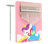 NOLITOY Key Pink Thumb Kalimba for Beginners Solid Wood Finger Piano Music Accessory Travel-friendly with Vibrant Painted Finish Easy to Play for Musical Development and Coordination