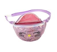 NOLITOY Kids Crossbody Purse Cat Design Sequin Mini Waist Fanny Pack for Girls Portable Storage Bag Suitable for Travel and Daily Use Random Style