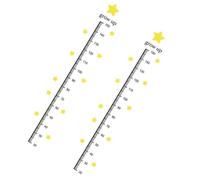 NOLITOY Kids Height Measuring Chart Wall Stickers Star Design, PVC Material, Full Colour, Fine Picture Quality for Baby's Rooms and Kindergartens, Growth Wall Ruler and Height Growth