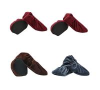 NOLITOY Kids Non-slip Thickened Shoe Covers 4 Pairs Fleece Fabric and Anti-skid Sole, Breathable Soft Shoe Cases for Indoor and Outdoor Use, Suitable for Boys and Girls Random Color