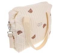 NOLITOY Large Capacity Diaper Tote Bag with Smooth Zipper and Lanyard Versatile Organizer for Moms Convenient Stroller Storage for Diapers and Essentials Stylish Travel Carry Bag for Care