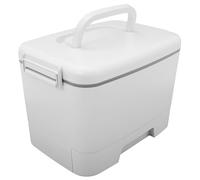 NOLITOY Large Capacity Portable Double-Layer Medicine Kit with Lid, Household Emergency Medical Storage Box for Home and Travel, White Plastic Organizer