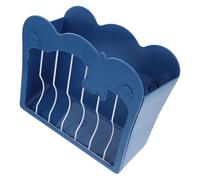 NOLITOY Large Capacity Rabbit Feeder Rack with Plastic Storage Basket for Guinea Pigs and Chinchillas - Hay Feeder Holder for Small Animals in Quiet Blue with Box