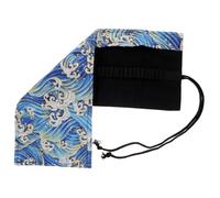 NOLITOY Large Capacity Roll Up Pencil Case Cotton Linen Pen Organizer Bag for Colored Pencils Watercolor Brushes Portable Space Saving Japanese Style