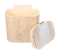 NOLITOY Large Capacity Self Adhesive Trash Bin with Lid Peel and Stick Wall Mount Compost Bin for Kitchen Cabinet Doors Pantry Office Use Easy Installation Space-saving Design Modern Style