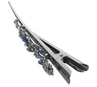 NOLITOY Large Crystal Alligator Hair Clip Metal Duckbill Barrette for Women Vintage Rhinestone Decor Strong Lightweight Styling Accessory for Wedding Party and Daily Use