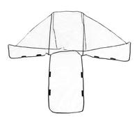 NOLITOY Large Double Stroller Rain Windproof Cover with Eva Material, Full Protection Against Rain for Most Double Strollers with Rear and Front Seats, Protective and Weather Shield