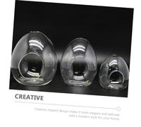 NOLITOY Large Egg-shaped Ecological Glass Bottle Terrarium Container for Moss Plant Propagation Station, 15x17cm Landscape Ornament for Home Table Decoration and Micro-landscape Display