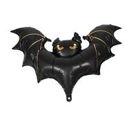 NOLITOY Large Matte Black Bat Balloon for Halloween Party Decor Inflatable Hanging Decoration with Easy Setup Bold Visual Statement for Haunted House and Birthday Backdrop