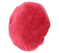 NOLITOY Large Wine Red Flannel Hot Water Bottle Cover Plush Fabric Thermal Round Knit Bottle Protector Accessory for Cold Therapy and Hand Warming