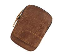 NOLITOY Leather Outdoor Sports Waist Bag Waist Pouch with Secure Storage for Phone Keys Business Cards Lightweight Portable Vintage Brown