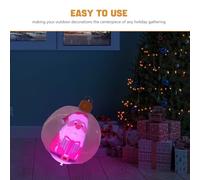 NOLITOY Light Up Giant Inflatable Christmas Ball with Base Outdoor Bauble Ornament Fast Inflation LED Holiday Garden Decoration for Festive Cheer